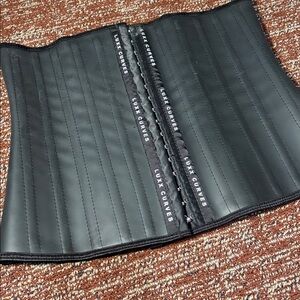 Luxx Curves neoprene waist trainer waist cinching black corset top medium